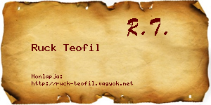 Ruck Teofil névjegykártya